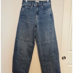 DKNY Jeans‎ Wide Leg Crop Blue Denim High Rise Women's Size 10/30